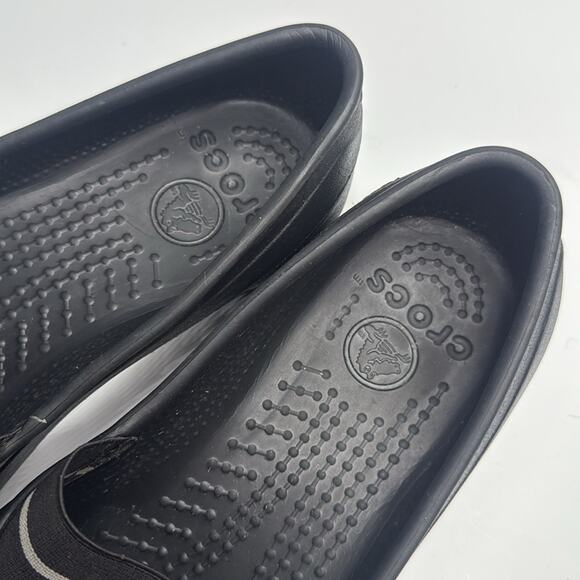 Crocs Juneau Black Loafer Lightweight Comfort Shoes Croclite S-305 Sz 10 - Picture 7 of 9